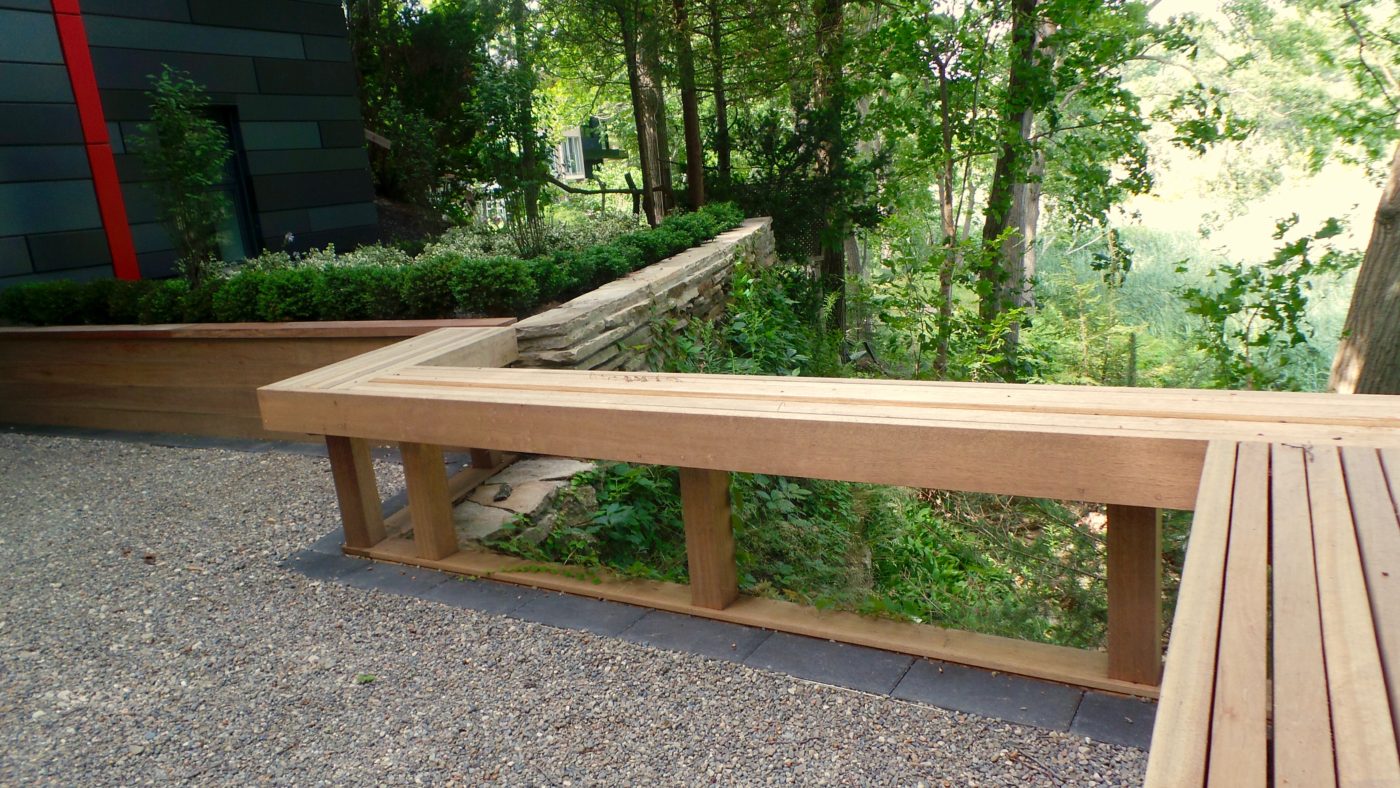 wood railing overhand