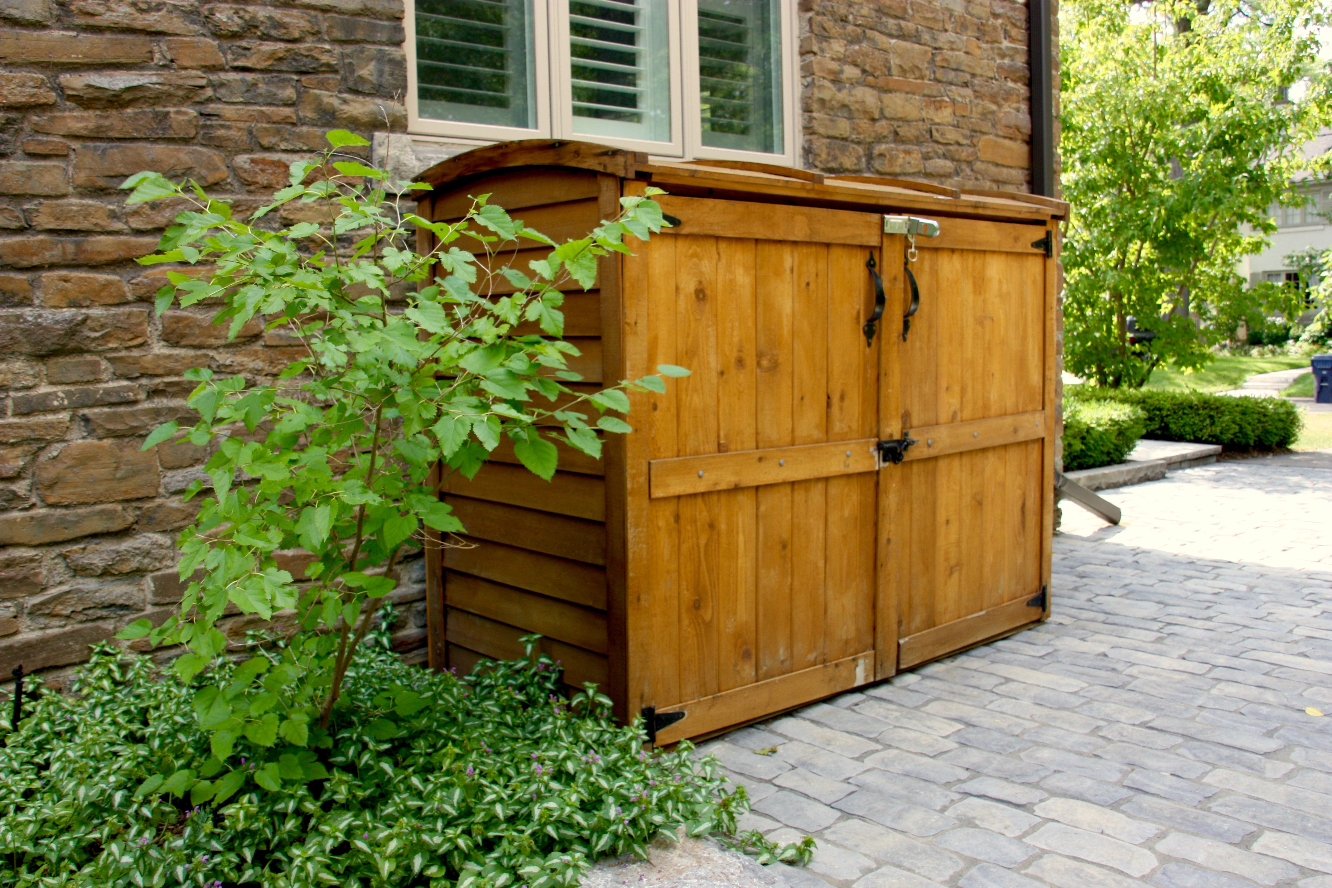Outdoor custom built storage bin