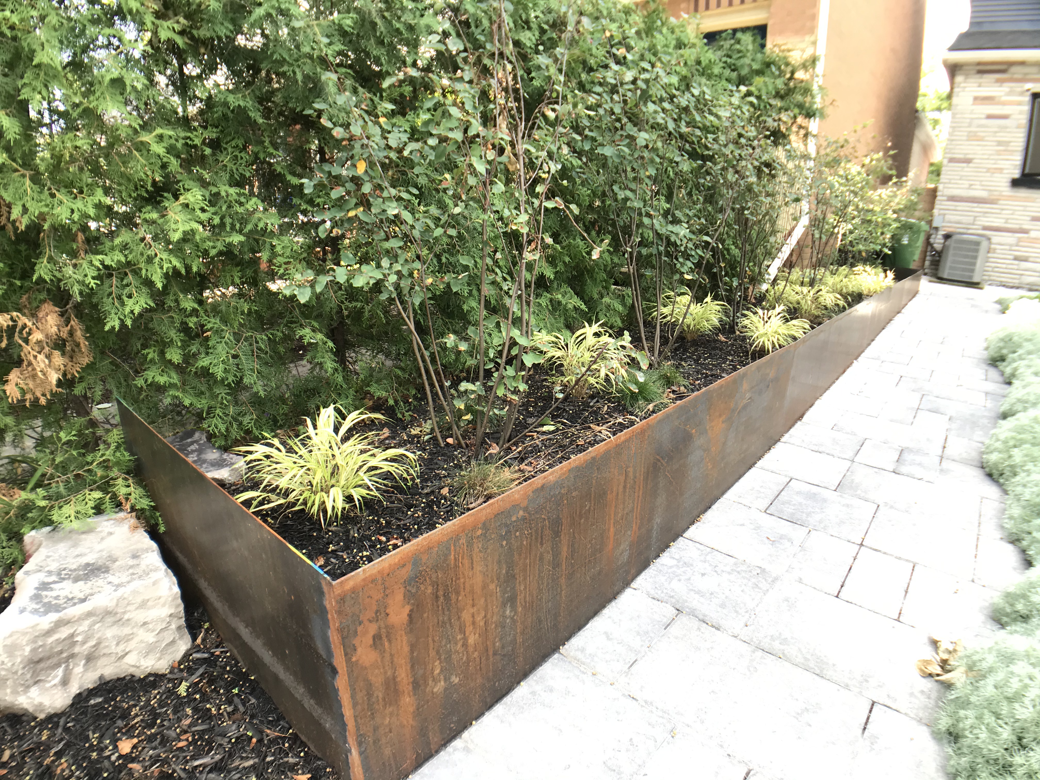 Copper Planter with perennials