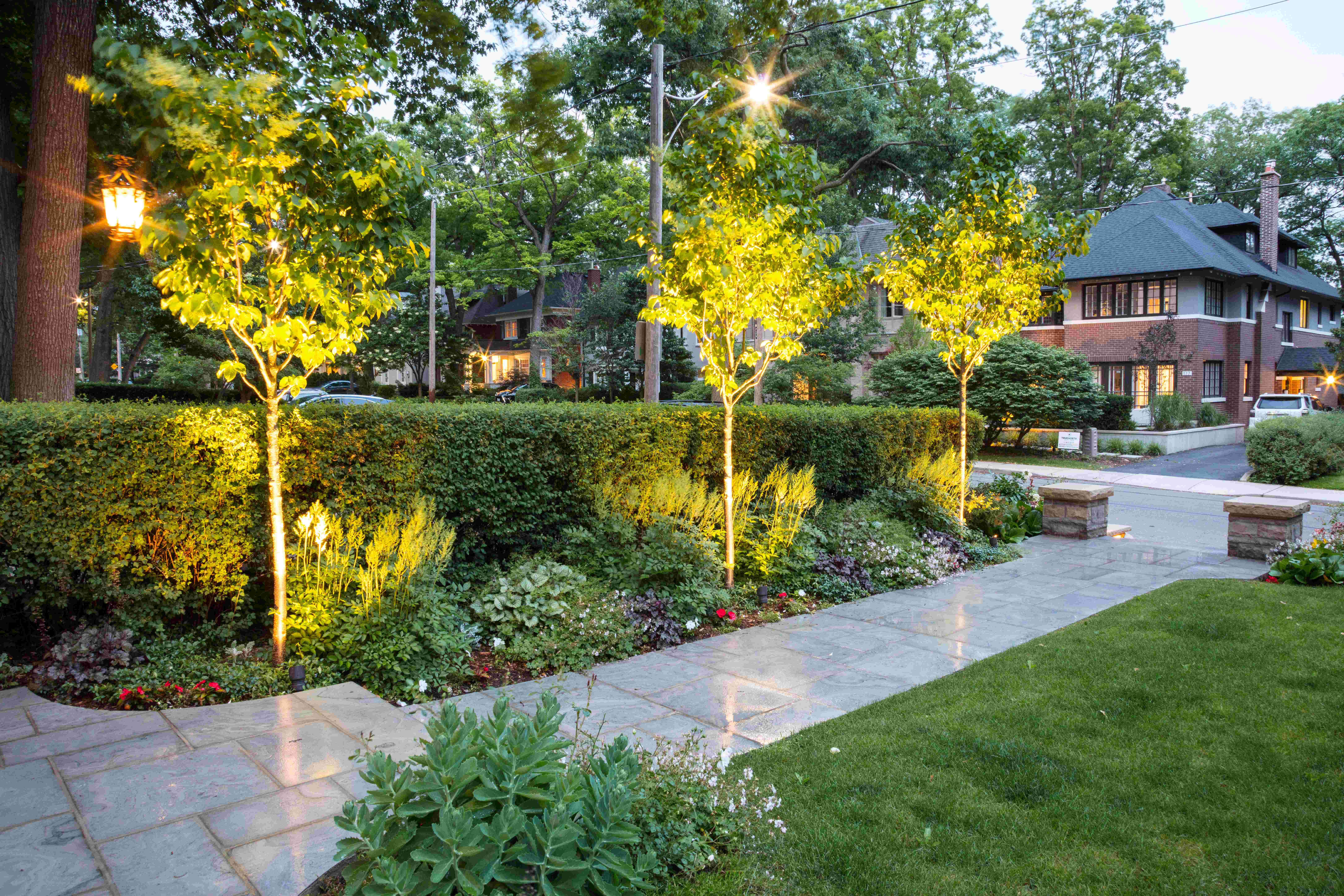 Outdoor Garden Beds with lighting