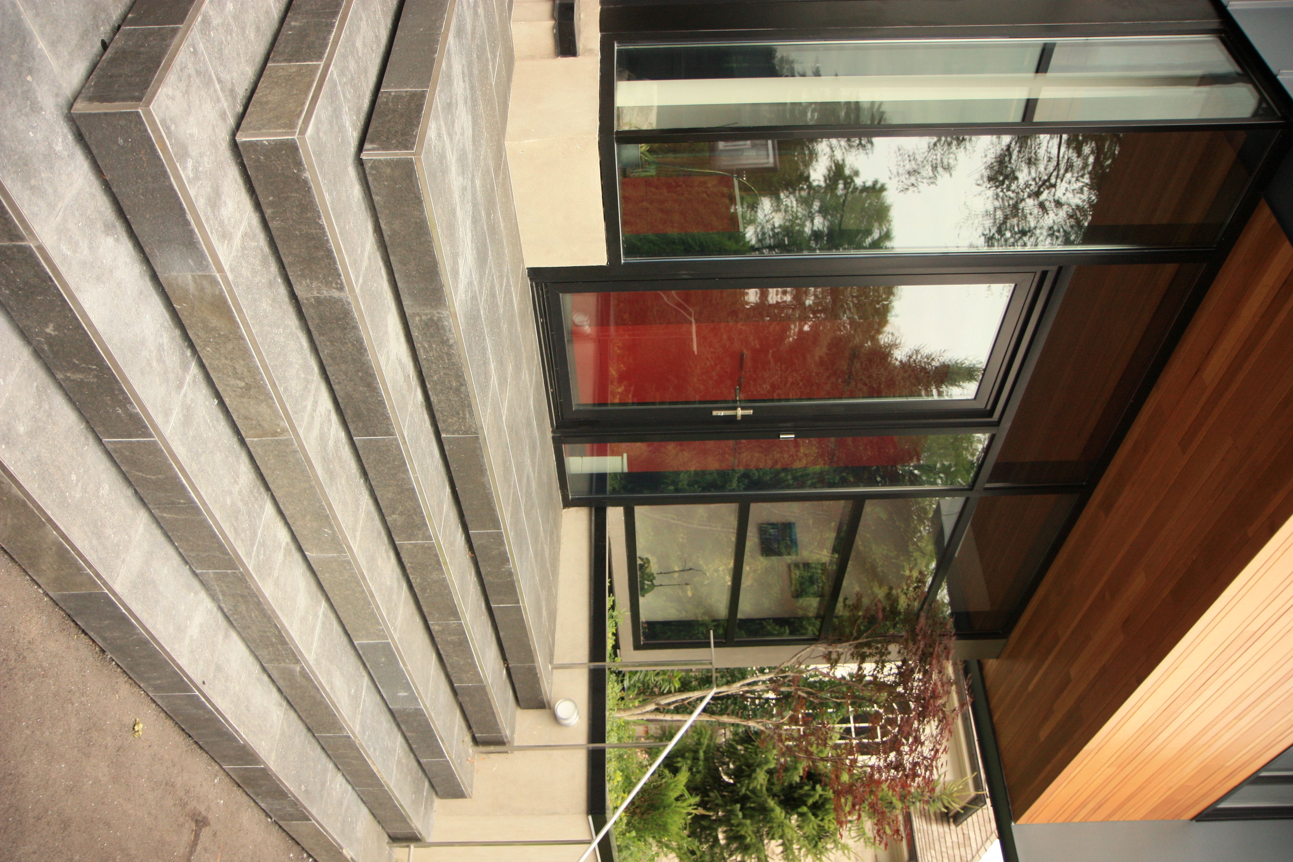 armor stone stairs up to front of the house door