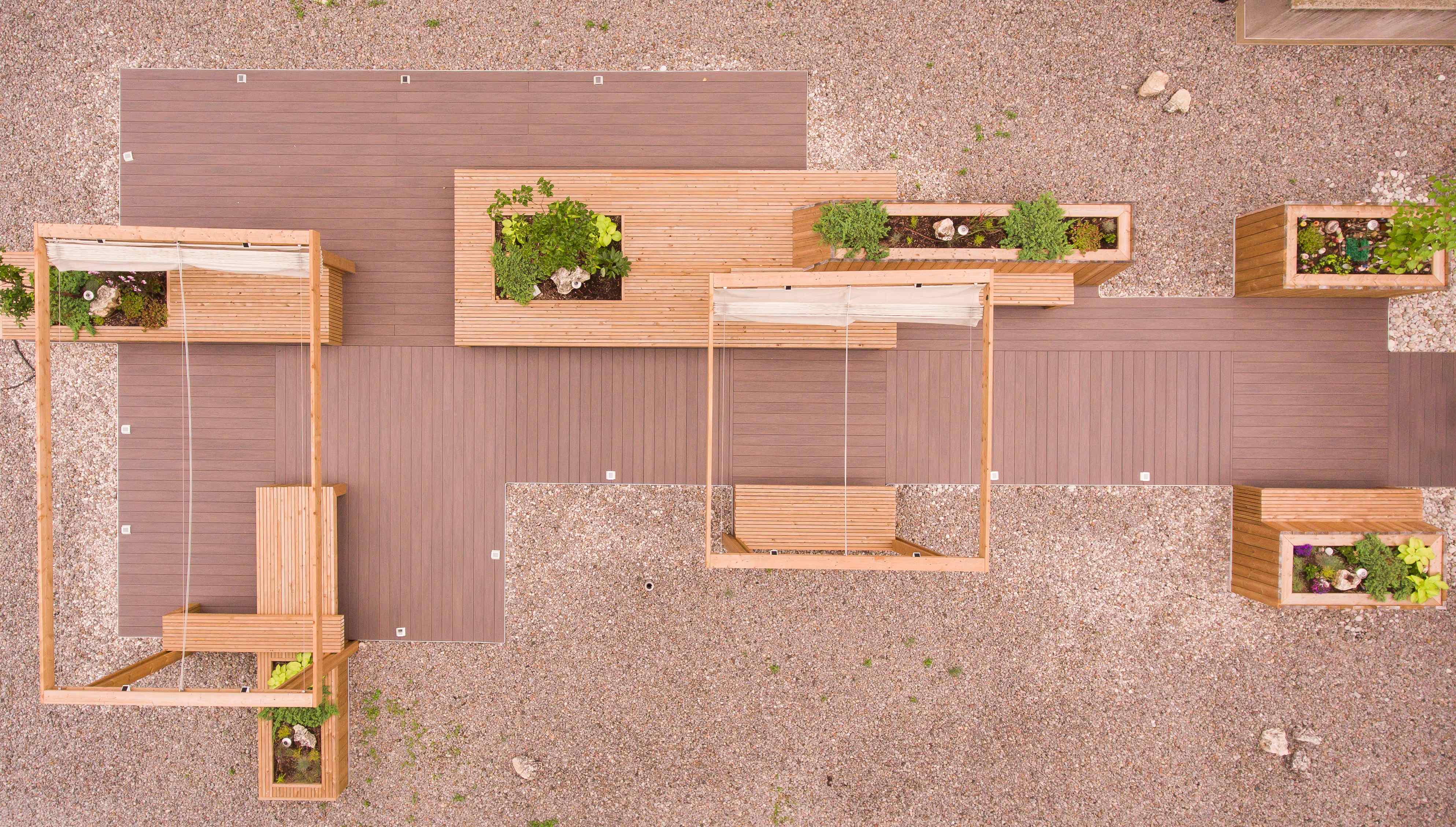 Birds eye view of East deck