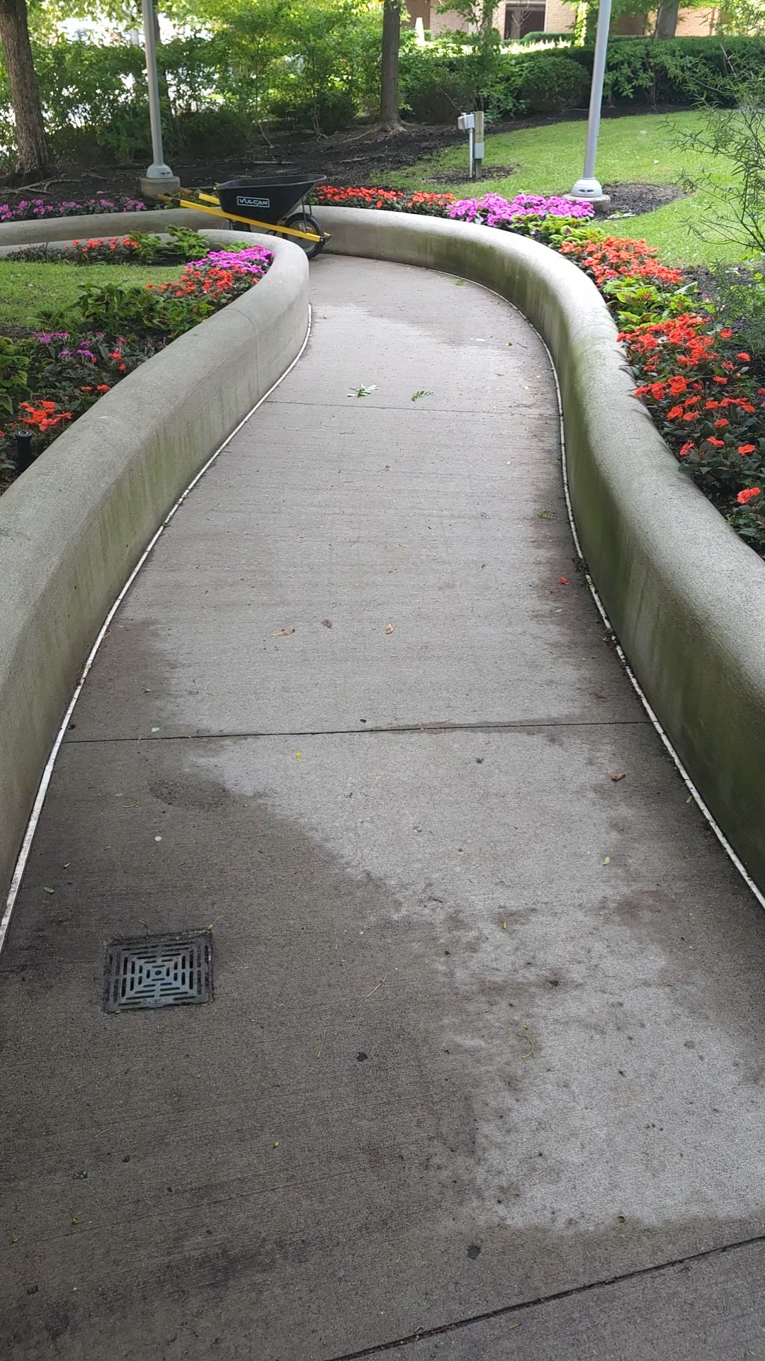 Gardens bed on the way to street entrnace