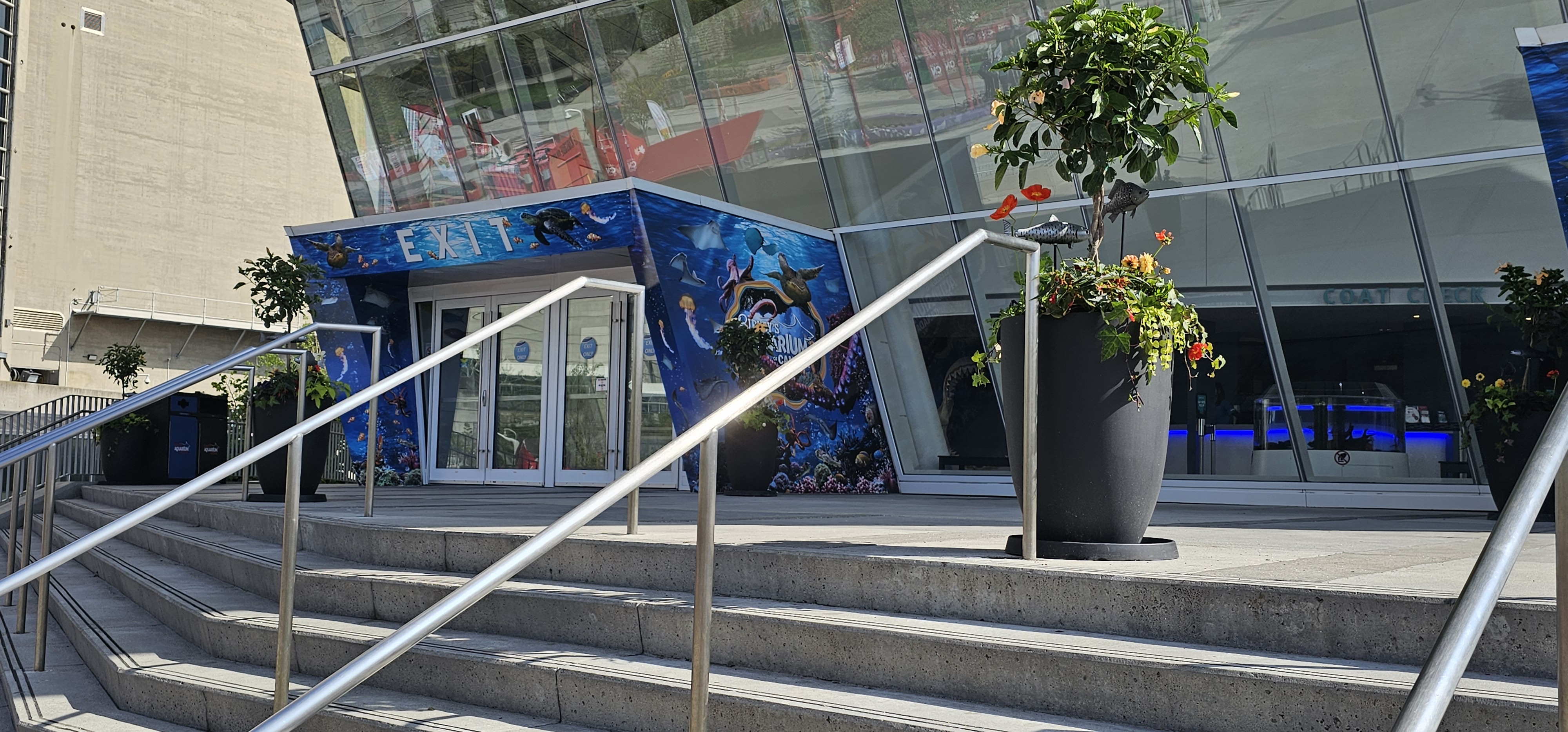 Standing Custom Urns built at front entrance