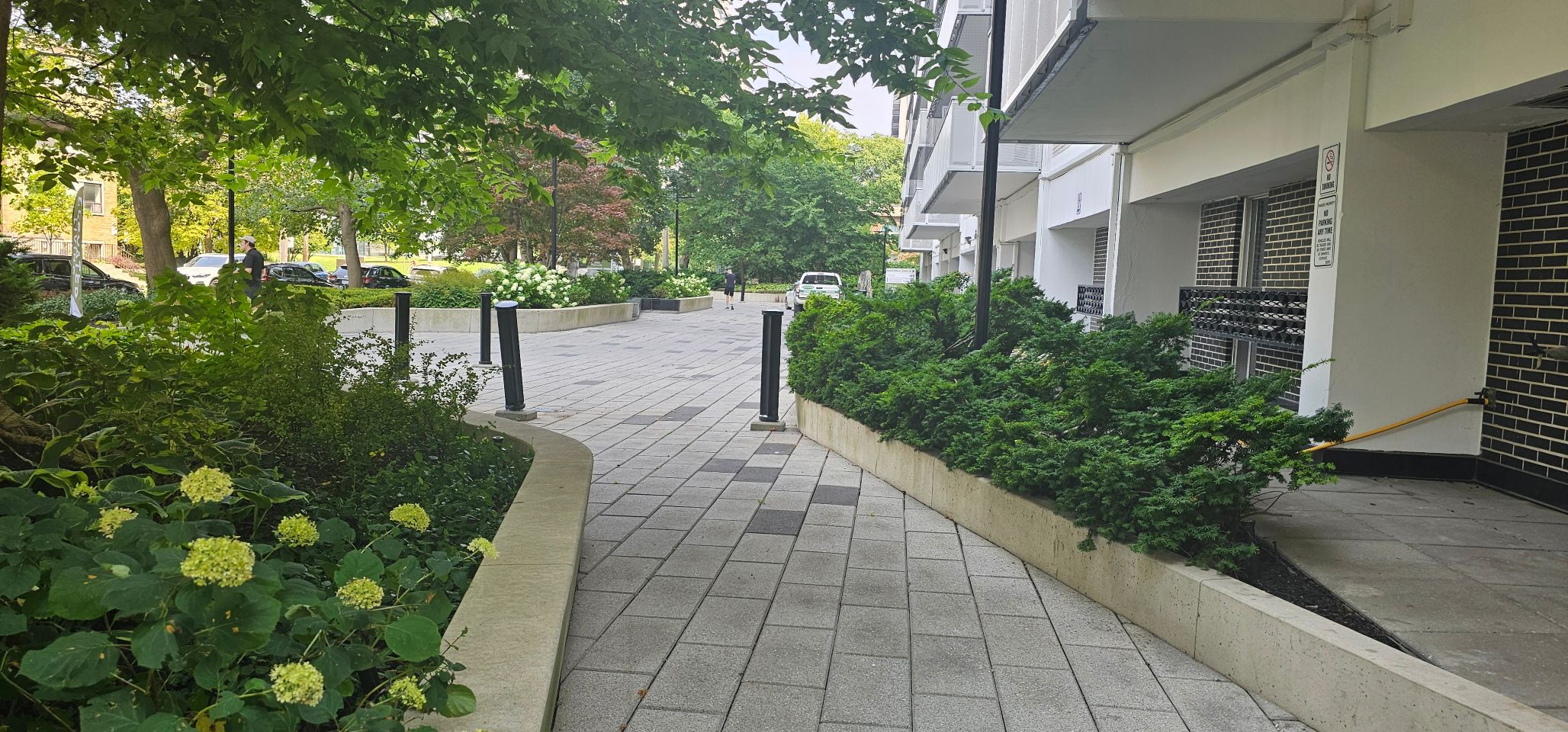 Walkways through the gardens